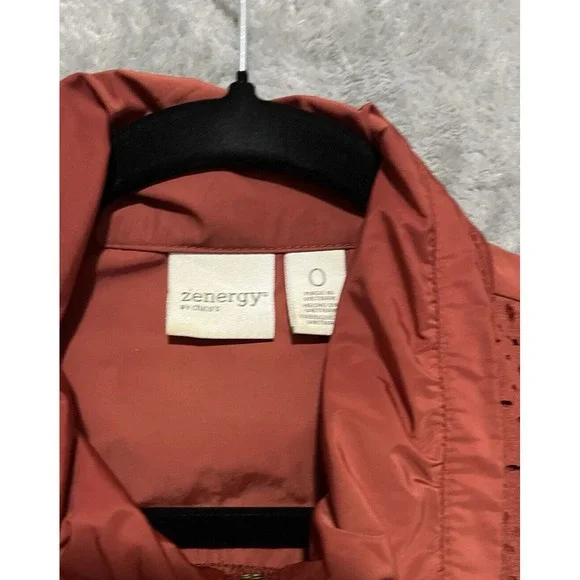 Zenergy Chicos Rain Jacket Windbreaker Lightweight Size 0 Small  Zip Front - Picture 6 of 9